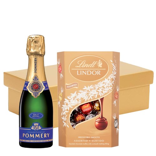 Pommery Brut Royal Champagne 18.7cl And Chocolates In Gift Hamper